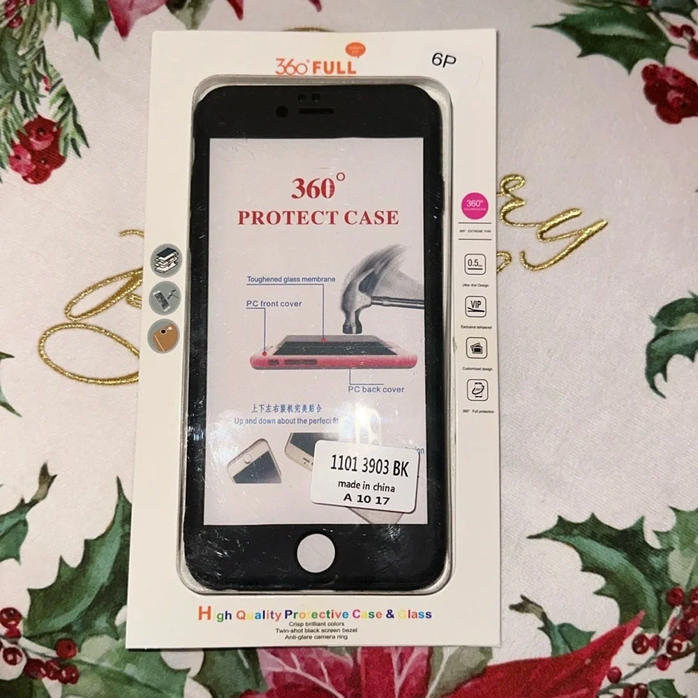 iPhone 6 Plus/6s Plus Full Body Hard‎ Case-Aurora Black Front and Back Cover